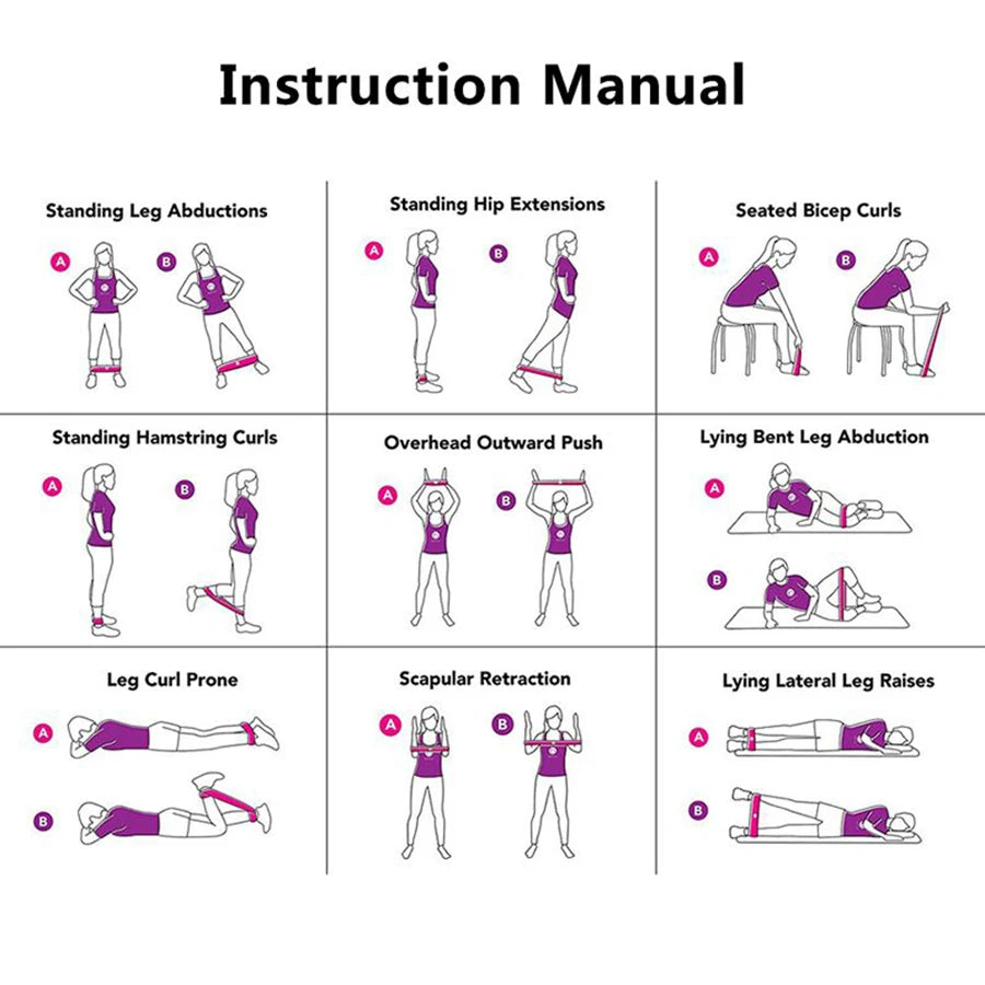 Resistência bandas de loop para pernas e Butt Training, Fitness Exercício, Pil