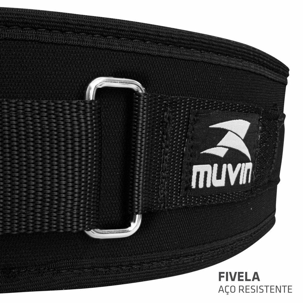 Cinturão de Musculação Muvin para Proteção da Coluna e Apoio Lombar