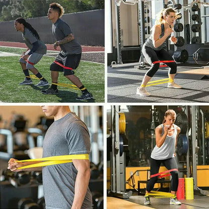Kit de 5 Mini Faixas Elásticas Ideal p/ Exercício/Academia/Treino/Funcional/Mo