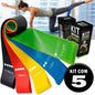 Kit de 5 Mini Faixas Elásticas Ideal p/ Exercício/Academia/Treino/Funcional/Mo