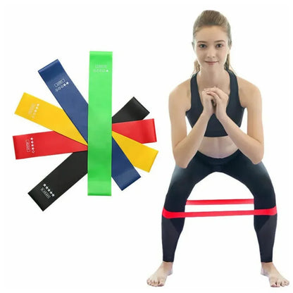 Kit de 5 Mini Faixas Elásticas Ideal p/ Exercício/Academia/Treino/Funcional/Mo