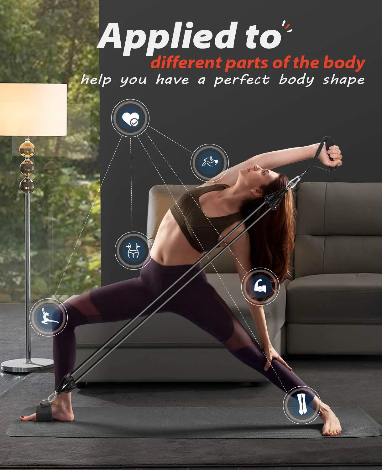 Resistência bandas de loop para pernas e Butt Training, Fitness Exercício, Pil