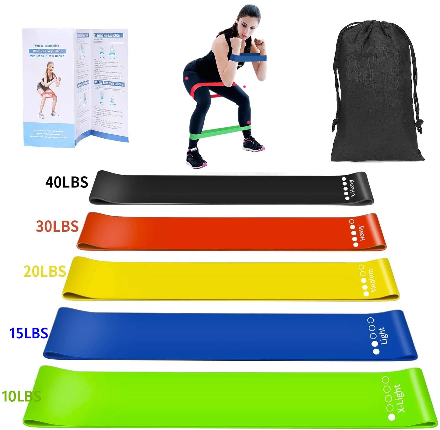 Resistência bandas de loop para pernas e Butt Training, Fitness Exercício, Pil