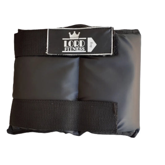 Tornozeleira Caneleira Peso 4kg Par - ACADEMIA Cor Preta Lord Imperio
