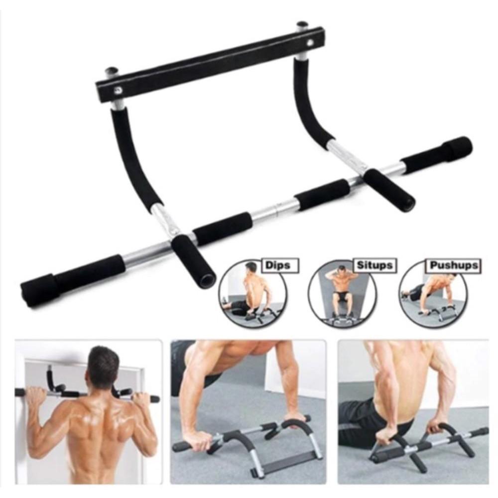 BARRA DE EXERCICIOS PARA PORTA CHAO FIXA MISTA MUSCULACAO FLEXAO ABDOMINAL